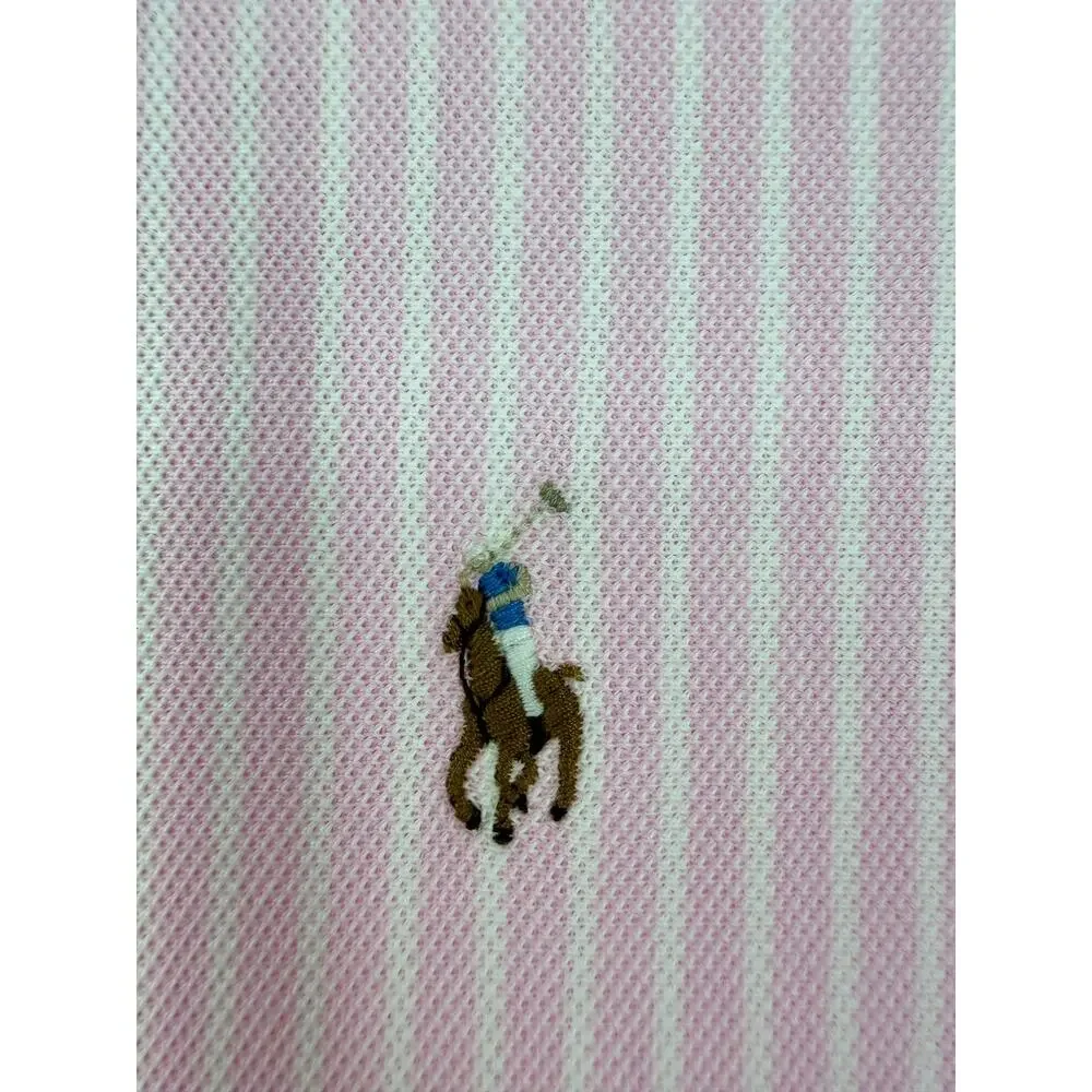 Polo Ralph Lauren Girls S/7 Button Front Oxford Shirt Dress Long Sleeve Striped